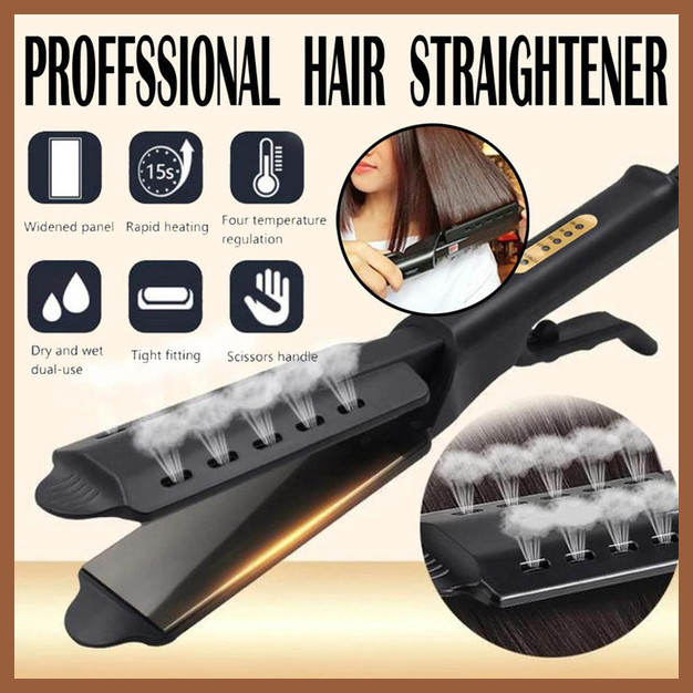 Dry and wet dual use hair straightener 