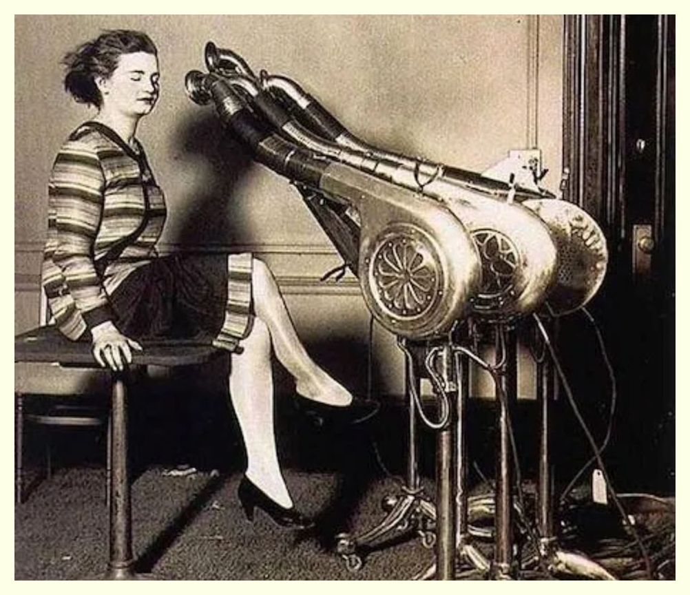 The first hair dryer originated in 1888 